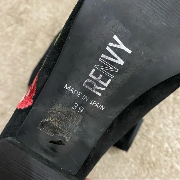 RENVY Floral Embroidered Suede Booties Women EU39 - Picture 8 of 10